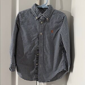 Polo by Ralph Lauren Kids Navy and White Checkered Button Down Shirt